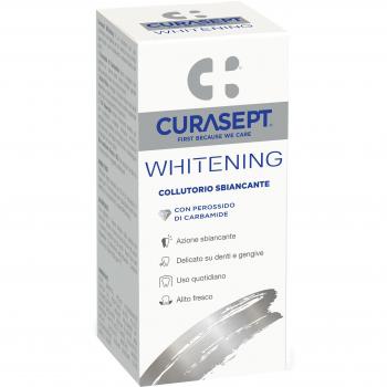 Curasept Collutorio Sbiancante 300 ml - Blanqueamiento Dental, Delicado para Dientes y Encías, Uso Diario