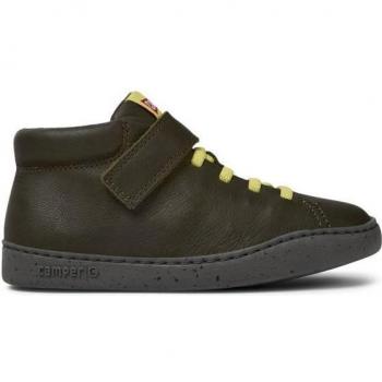 Camper Peu Touring Green Leather Boots for Kids
