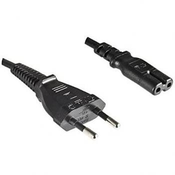 Cable de Alimentación Europlug C7 de 1.8 metros para Conexión de Dispositivos Electrónicos
