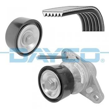 Kit completo de correas trapeciales poli V DAYCO KPV207 para DACIA Duster SUV y Sandero I