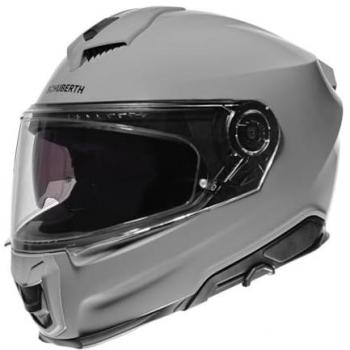 Casco Integral Schuberth S3 Gris - Talla M, diseño aerodinámico, sistema de ventilación optimizado, interior desmontable y lavable, visera anti-rayaduras y tratamiento antivaho