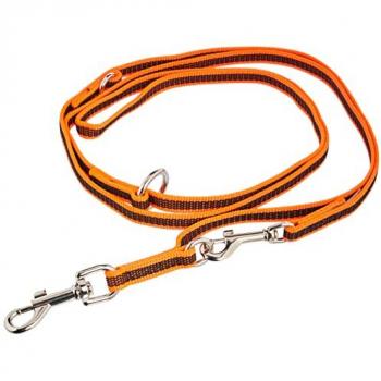Correa de adiestramiento ajustable engomada antideslizante Color Naranja y Gris 14 mm x 2,2 m