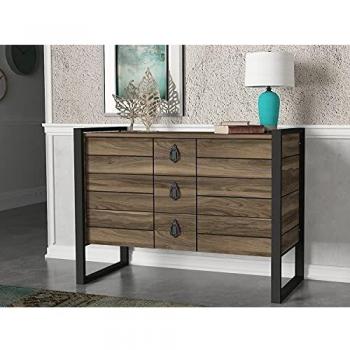 Skyedecom - Cómoda de dormitorio de adulto Lost – Walnut 804TRH3519