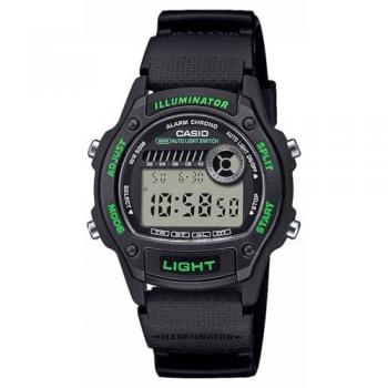 Reloj Digital Casio W-220H-1A3VEF Unisex de Resina con Alarma y Cronómetro, 43 mm