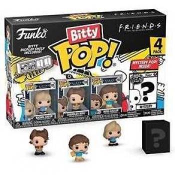 Funko Bitty Pop! Friends 4-Pack Series 1: Rachel Green (80's Hair), Chandler Bing, Ross Geller