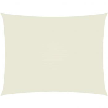 Toldo de vela rectangular de tela Oxford color crema 2.5x4 m