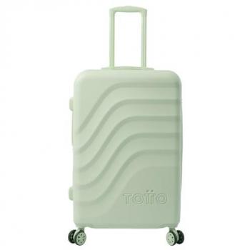 Maleta Rígida Mediana Bazy+ Meadow Mist - 43.5 x 69 x 26 cm, Capacidad 64 L, Expandible, Resistencia a Impactos, Ruedas 360º, Manija Tel