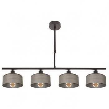 Lámpara de Techo Elegante Gilda 4xE14 Marrón 76x14 cm