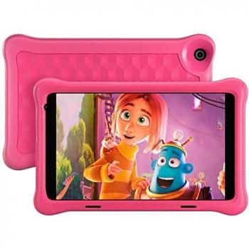 Tablet para Niños 8 Pulgadas, Android 10 Tablet con Control Parental, 1920x1200 FHD, KIDOZ Preinstalado, 5000mAh, 2MP+5MP Cámara, WiFi, Bluetooth, Rosa