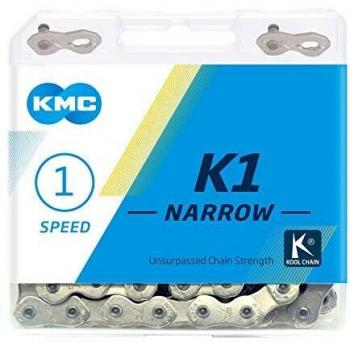 Cadena KMC K1 Narrow Plateada 100 Eslabones para BMX/Bicicleta de Ruta