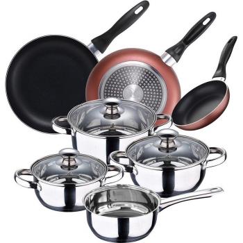 Batería de cocina 7 piezas SAN IGNACIO + Set 3 sartenes Ø16/20/24 cm