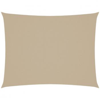 Toldo de vela rectangular tela oxford beige 3x4 m