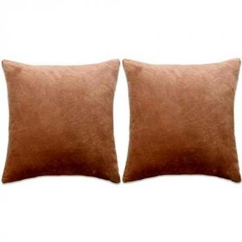 vidaXL 2X Cojines de Terciopelo 60x60cm Beige Accesorios Hogar Decoración Casa