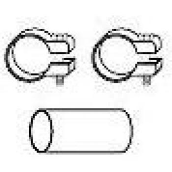 Abrazadera de tubo de escape HJS 82 14 1839, conector robusto y duradero para sistema de escape
