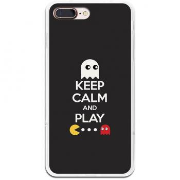 Funda Gel para iPhone 7 Plus - 8 Plus, Carcasa TPU Flexible fabricada con la mejor Silicona, protege y se adapta a la perfección a tu Smartphone y con nuestro exclusivo diseño German Tech® - Keep Calm Comecocos.