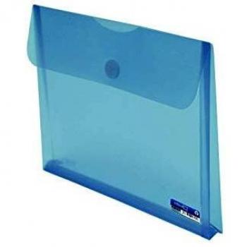 SOBRE CIERRE VELCRO Y FUELLE A4 COLOR AZUL