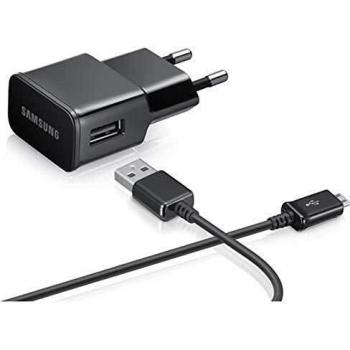 TPC - Cargador Original Samsung ETA-U90EBE para Galaxy S4,S5,Neo,Grand,Core,Prime,Note 1,2,3, Negro, Bulk + Regalo