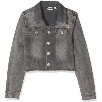 NAME IT Nkftaclika Dnm 5155 Jacket, Chaqueta para Niñas, Gris