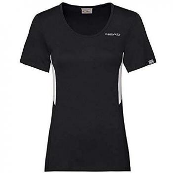 Head Club Tech W Camisetas, Mujer, Negro, Extra-Large