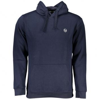 Sergio Tacchini Blue Hooded Sweatshirt with Logo Embroidery - XXL