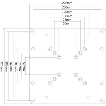 Neomounts by Newstar FPMA-VESA200 VESA Conversion Adapter Plate - Silver