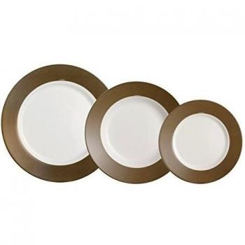 Luminarc Everarty Loft Grey - Vajilla, 18 piezas, color blanco y gris