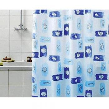 Gedy - Cortina Vinilo G-Pennellata Azul 180X200