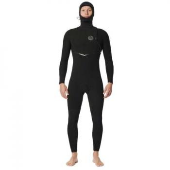 Rip Curl Traje de Neopreno E-Bomb 5/4 mm con Cremallera Larga y Manga Libre, Color Negro, Talla M, Diseño sin Cremallera en la Parte Superior (GBS), para Hombre