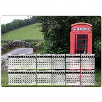 Campiña inglesa. Phonebox - 2017 calendario grande