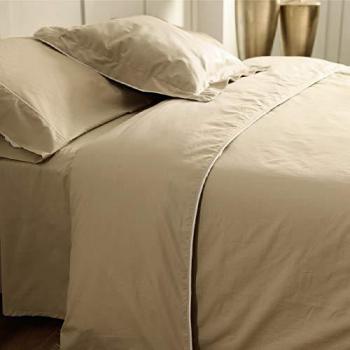 Funda de Edredón Algodón Beige 180 Hilos - Suave, Transpirable y Ligera, Apta para Lavar a 30ºC, Varios Tamaños Disponibles (Camas 180/200cm