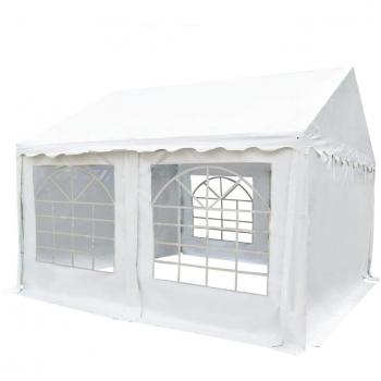vidaXL Carpa de Jardín de PVC 3x4m Blanco Pabellón Cenador de Exterior Terraza