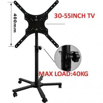 Soporte giratorio de suelo para TV LCD y Plasma, base movible de 30, 32 y 37 pulgadas con ruedas y LED