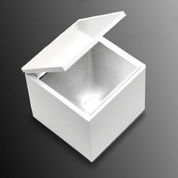 Lámpara de mesa LED Cuboled blanca cuadrada Cini & Nils