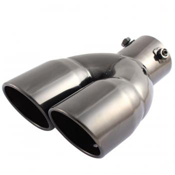 sourcing map Motor Extractor Silenciador Tip Titanio Color Doble Corte Inclinado de Salida