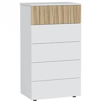 Sinfonier Ethna Blanco y Cambria con 5 Cajones 109x61 cm