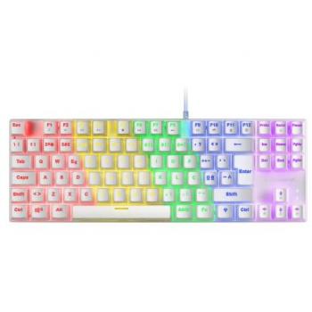 Teclado Mecánico Mars Gaming MK80 Blanco FRGB con Switch Mecánico Marrón y Layout Portugués