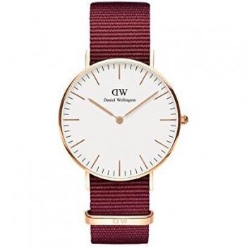 Daniel Wellington Classic Roselyn, Red/Rose Gold Watch, 36mm, NATO, for Women and Men