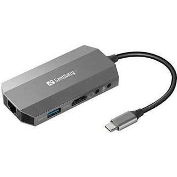 Sandberg USB-C 136-33 - Base de Carga 6 en 1