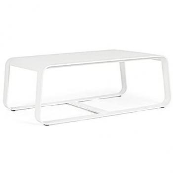 Mesa de Centro para Exterior en Aluminio Blanco MERRIGAN 105x62x38 cm