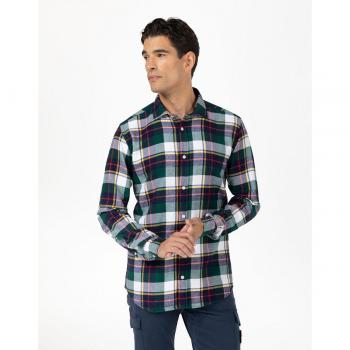Camisa El Pulpo cuadros flanela verde