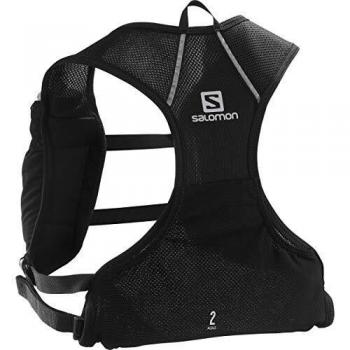 Salomon Agile 6 Set Mochila de running ligera 6L, 2 botellas SoftFlask 500 ml incluidas, LC1305500 Unisex adulto, Negro