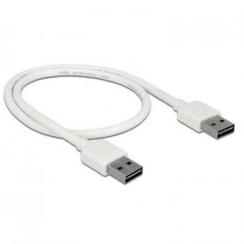 Cable USB 2.0 DeLOCK 85192 0,5 m A-A Blanco