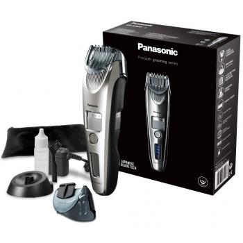Panasonic ER-SB60-S803 Barbero Profesional para la Barba, Inalámbrico/Con Cable, 38 Longitudes de Corte, Plata