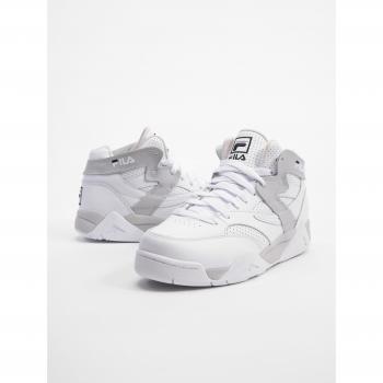Fila M-Squad Mid Sneakers - White/Grey, Men's Athletic Footwear