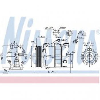 Compresor de Aire Acondicionado NISSENS 89030