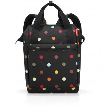 Mochila Reisenthel Allrounder R Grande Violeta para Damas con Compartimento para Trolley y Diseño de Puntos