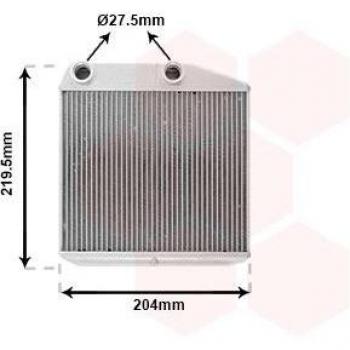 Radiador de calefacción VAN WEZEL 17016702 con diseño específico para vehículos, alta eficiencia térmica, fácil instalación y compatibilidad con modelos seleccionados