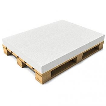 Cojín sin Funda para Sofá de Europalés - 120 x 80 x 10 cm - Blanco - Muebles de Jardín de Poliuretano