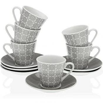 Juego de 6 Tazas de Café Medeiros Porcelana