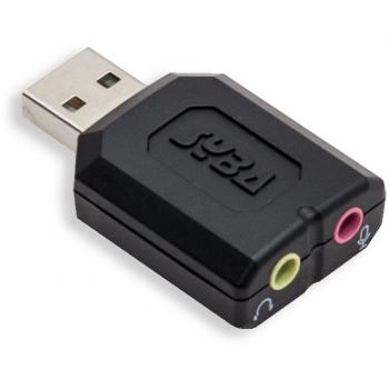 Syba external USB Stereo Sound Adapter for Windows, Mac, Linux Extra Audio Source with 3.5mm Audio Mic Jack C-Media Chipset, SD-CM-UAUD
